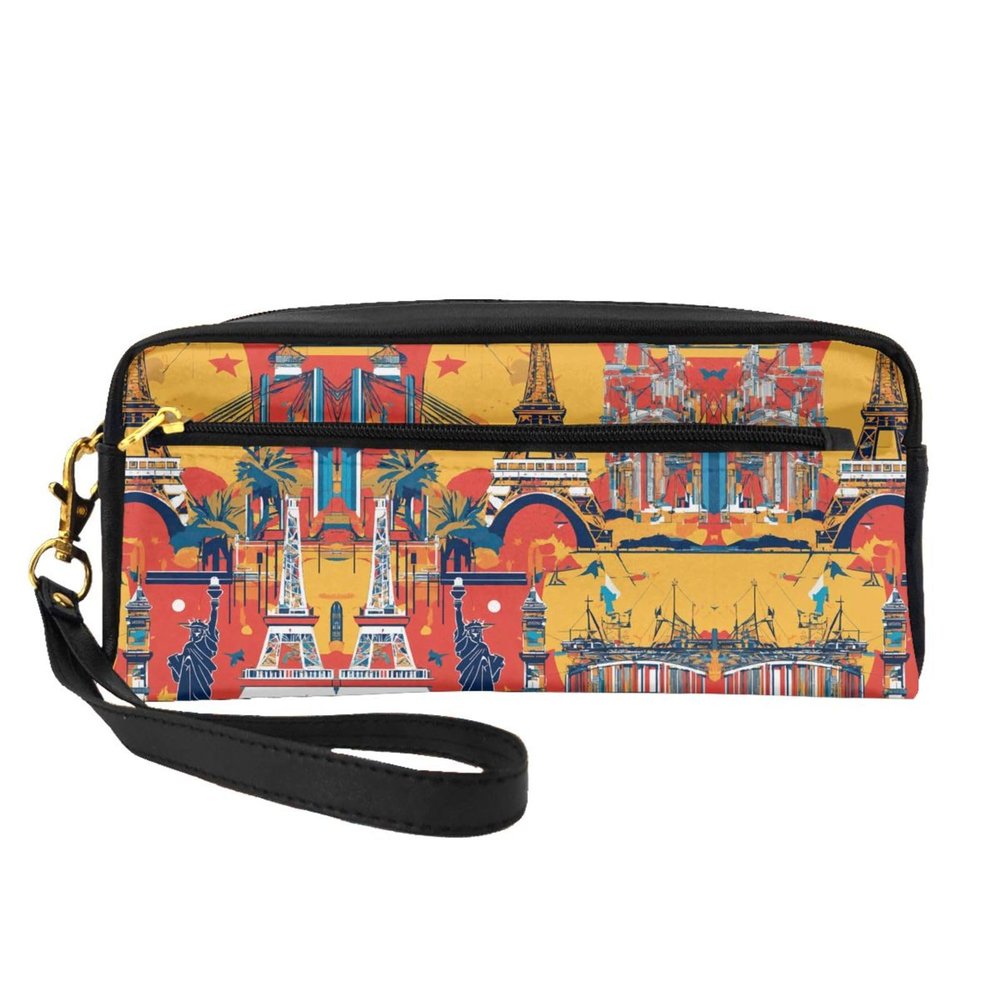 ZISHAK I Love London Print Portable Makeup Bag,Travel-Friendly Design,Versatile Mini Makeup Pouchtion
