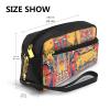 ZISHAK I Love London Print Portable Makeup Bag,Travel-Friendly Design,Versatile Mini Makeup Pouchtion view 3