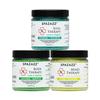 SPAZAZZ RX Therapy Spa and Hot Tub Aromatherapy Scented Relaxation Bath Salt Crystals - Mind Body and Soul Sample Bundle (4OZ 3 Pack), Yellow Green Teal view 1