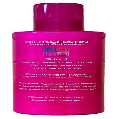 Bio Keratin Luxury Collection 3-in-1 Heat Protection + Gloss Shine + Hydration, 8.45 Fl Oz, 250 ml