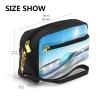 SSIMOO Clear Sky Wave Beach Print Travel Makeup Bag For On-The-Go Style For Storing Cosmetics And Beauty Essentials view 3