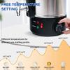 JOSBY 12L Stainless Paraffin Wax Heater, 1500W Business Electric Candle Melting Pot, 86-230 Temp Control, Double Layer Insulation and Dry Burn Protection, for Beauty Salon, Party, Outdoor view 4