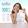 PureSoftness Luxuriously Soft Disposable Face Towel, 100% Cotton, Extra Large 12" x 10" Ultra Soft Dry Wipe for Face Wash, Makeup Remover, Bio-Based Towelette for Sensitive Skin 80 Count (1 Pack) view 3
