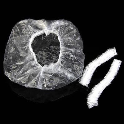 100pcs Disposable Hotel Home Shower Bathing Clear Hair Elastic Cap Hats Bathing Caps For Women Swimming To Keep Hair Dry