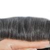 WigVivid Toupee for Men French Lace Mens Human Hair Piece Poly Skin Pu Hair System for Men 7"X9"#1B20 Off Black+20% Gray-100% Density view 3