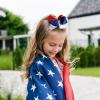 SUPCLIPS Patriotic Bow Hair Clips Handmade 4th of July Hair Bows Kids Girls Hair Accessories for Independence Day,Red&White&Navy Blue view 3