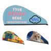 buxvhre Custom Hair Towel Wrap with Photo Personalized Design Name Text Photo Wrapped Bath Cap Drying Hair Turban Towel for Women view 1