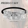 2 Pcs Sparkly Rhinestone Ponytail Holders - Crystal Scrunchies, Fancy Headband Hair Accessories for Thin/Thick Hair Women Girls, Silver view 2