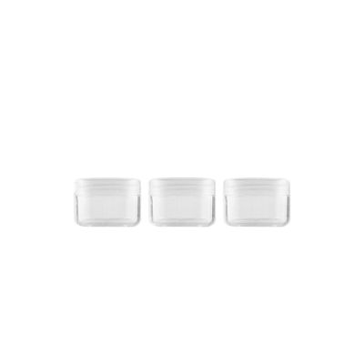TOWINE Cosmetic Containers Round Clear Leak Proof Plastic Container Jars With Lids Portable Travel Unction Jar for Cosmetic Makeup Face Cream for Lotions and Creams (Size : 5G-3PCS)
