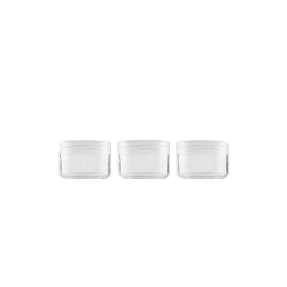 TOWINE Cosmetic Containers Round Clear Leak Proof Plastic Container Jars With Lids Portable Travel Unction Jar for Cosmetic Makeup Face Cream for Lotions and Creams (Size : 5G-3PCS)