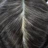 Toupee for Men Hair Piece Real Human Hair Full Poly Skin Mens Toupee Men Hair System Hair Replacement Systems for Men Invisible Hair Pieces for Men #1B20 1B# OFF BLACK+20% GREY 6x9 view 4