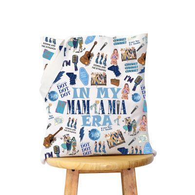 WCGXKO Music Inspired Gift Music Gift Canvas Shopping Bag Tote Bag (MA M ERA)