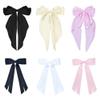 Hair Bows for Women Hair Bow Clips Bow Hair Ribbons for Women, 3Pcs Big Bow Hair Clips Oversized Long Tail Vintage Hair Bows Hair Accessories for Women (6 Pack/Black+Beige+Pink) view 1