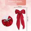 Hair Bows for Women Hair Bow Clips Bow Hair Ribbons for Women, 3Pcs Big Bow Hair Clips Oversized Long Tail Vintage Hair Bows Hair Accessories for Women (6 Pack/Black+Beige+Pink) view 3