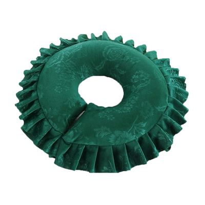 Plush Headrest Face Cushion Creative Face Down Massage Head Pillow for Bed Massage Table Cradle Face Pillow (Blackish green)