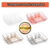 SagaSave Clear Cosmetic Vanity Makeup Organizer - Make Up & Jewelry Compact Compartment Storage Case Display for Dresser, Bathroom, Vanity, Beauty Supplies (Gray) view 2