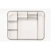 SagaSave Clear Cosmetic Vanity Makeup Organizer - Make Up & Jewelry Compact Compartment Storage Case Display for Dresser, Bathroom, Vanity, Beauty Supplies (Gray) view 4