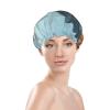 House near Mountains Shower Cap for Women Men Waterproof Hair Cap with Elastic Band Double Layered Bath Caps Reusable Bathing Shower Caps for all Hair Types view 3