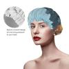 House near Mountains Shower Cap for Women Men Waterproof Hair Cap with Elastic Band Double Layered Bath Caps Reusable Bathing Shower Caps for all Hair Types view 4
