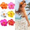 6Pcs Hawaiian Hibiscus Flower Beach Hair Clips - 3.5 Inch Hair Accessories for Women view 1