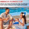6Pcs Hawaiian Hibiscus Flower Beach Hair Clips - 3.5 Inch Hair Accessories for Women view 3