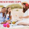6Pcs Hawaiian Hibiscus Flower Beach Hair Clips - 3.5 Inch Hair Accessories for Women view 4