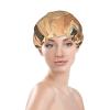Simple Lines Shower Cap for Women Men Waterproof Hair Cap with Elastic Band Double Layered Bath Caps Reusable Bathing Shower Caps for all Hair Types view 3