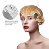 Simple Lines Shower Cap for Women Men Waterproof Hair Cap with Elastic Band Double Layered Bath Caps Reusable Bathing Shower Caps for all Hair Types view 4
