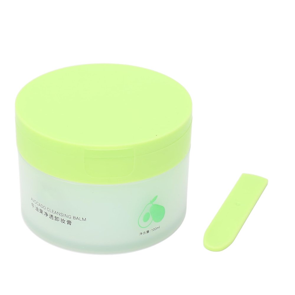 Avocado Cleansing Balm, 100g Deep Cleansing Makeup Remover, Refreshing Face Dirt Grease Moisturizes Skincare Clean Pore Remover Balm Cleaner for Eye Lip Face Makeup Travel