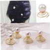 12Pcs Golden Imitation Pearl Hair Pins Elegant Spiral Hair Accessories for Bridal Prom Party Birthday Hairstyles view 4