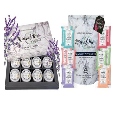 Shower Steamers Aromatherapy - 8 pc Lavender Shower Steamers w/Organic Essential Oils for Vaporizing Spa, Shower Bombs Aromatherapy - 12pc Shower Steamers Vapor Tablets, Shower Melts, Steam Spa