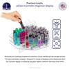 Marketing Holders Cosmetic Storage Caddy 56 Slot Clear Acrylic Makeup Mascara Lipstick and Balm Space Saving Oil Perfumery Rotating Organizer view 2