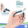 Cuticle Trimmer with Non-Slip Grip Handle Professional Stainless Steel Cuticle Cutter Sharp Blades Double Spring Cuticle Nippers for Nail Care Pedicure Manicure Nail Tools (Blue-Black) view 4
