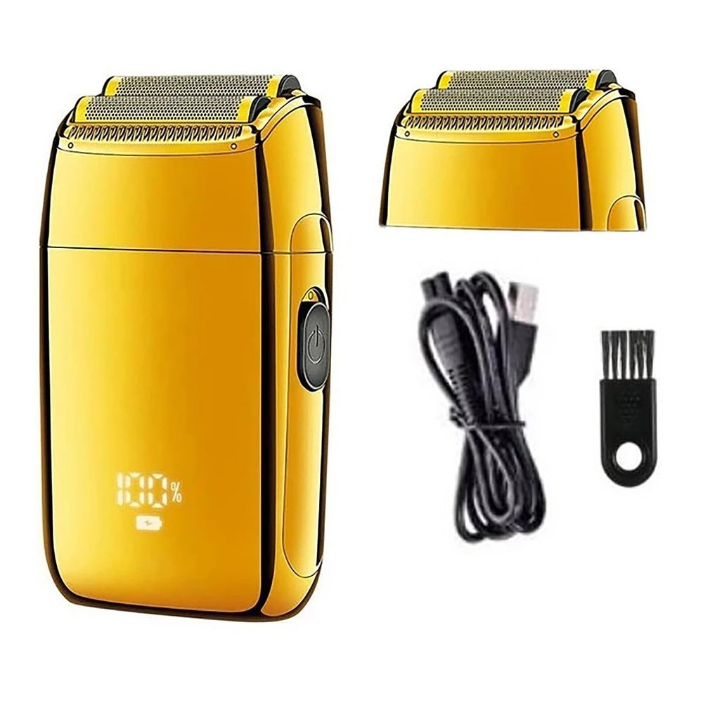 Men's Shaver, Rechargeable Electric Shaver for Men Beard Hair Electric Razor Facial & Bald Head Shaving Machine with Extra Mesh