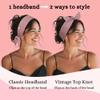 SWAY Stretch Headbands for Women - 6-Clip Non-Slip, Trendy Nurse or Workout Headband, Wide Headband, Sweat Absorbing, Christmas Gift for Her, Stocking Stuffer 32in. Patented & Handmade in USA view 4