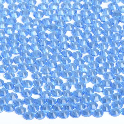 2880 Pieces SS6 Lt. Sapphire Hotfix Rhinestones Flatback Round Crystal Glass Rhinestones Gems for Crafts Nail Face Art Clothes Shoes Bags DIY