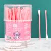 GLGIONDUB Ear Spoon Cotton Swab Double Head Makeup Household Disposable Cotton Swab Cleaning Ear Pick 100 Cotton swabs, Black view 2