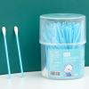 GLGIONDUB Ear Spoon Cotton Swab Double Head Makeup Household Disposable Cotton Swab Cleaning Ear Pick 100 Cotton swabs, Blue view 1