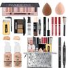 All in One Makeup Kit for Women Full Kit, Make Up Gift Set for Women Teens Girls, Includes Eyeshadow Foundation Lipstick Mascara Brush Sponge Brow Powder Soap Eyeliner Primer Contour Cosmetic Bag view 1