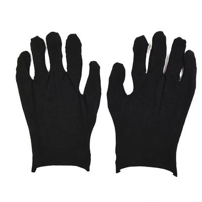 ONEUNG 12Pairs Cotton Glove Soft Large Sensitive Cleaning Dry Moisturizing Black