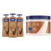 Vaseline Intensive Care Cocoa Radiant Body Lotion and Illuminate Me Shea Butter Whipped Body Butter Bundle, 20.3 oz and 11 oz view 1