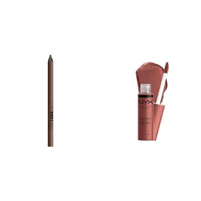 NYX PROFESSIONAL MAKEUP Line Loud Lip Liner Rebel Kind & Butter Gloss Praline Bundle