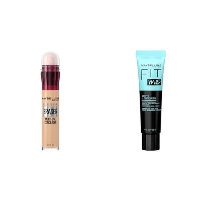 Maybelline Instant Age Rewind Dark Circles Concealer & Fit Me Matte Poreless Primer with SPF 20, 120 & 16HR Wear