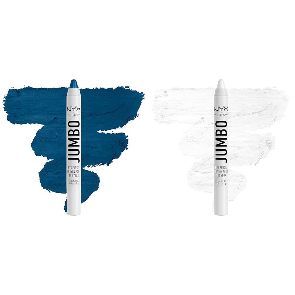 NYX PROFESSIONAL MAKEUP Jumbo Eye Pencil Bundle - Blueberry Pop (Blue) and Milk
