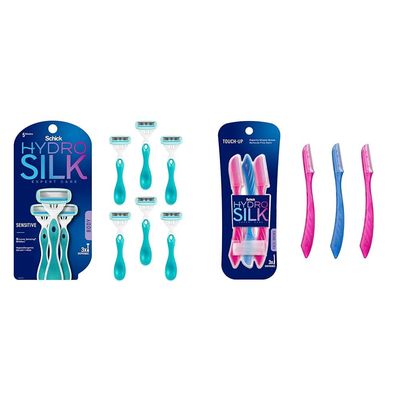 Schick Hydro Silk Sensitive Skin Razors for Women 6 Count and Dermaplaning Tools for Precision Shaping 3 Count