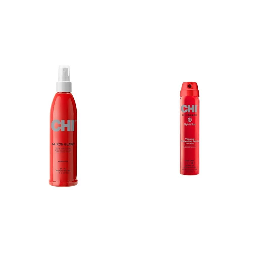 CHI Iron Guard Thermal Protection Spray 8 Oz & Style & Stay Firm Hold Protecting Spray