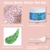 Boko 50ML Body Glitter Gel, Green St. Patrick's Day Mermaid Chunky Glitter for Face Hair Body Sparkle Makeup, Face Glitter Sequins for St. Patrick's Day Coachella Concert Party Rave Accessories view 4