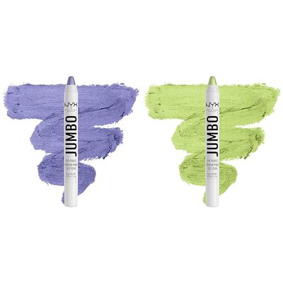 NYX PROFESSIONAL MAKEUP Jumbo Eye Pencil Blendable Eyeshadow Stick & Eyeliner Pencil Bundle - Lilac & Green