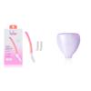 Billie Dermaplane Starter Kit + Travel Case for 5-Blade Razor - Reusable Handle + 3 Refill Blades Remove Facial Hair Shape Brows + Portable Magnetic Storage view 1