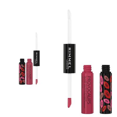 Rimmel London Provocalips 16hr Kiss-Proof Lip Color Bundle - 005 Just Teasing & 210 Flirty Fling, .14 fl.oz. Each